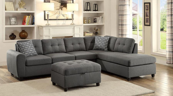 Stonenesse Tufted Sectional Grey - URBAN FURNITURE & GENERAL MERCHANDISE