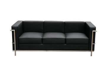 Cour Italian Leather Sofa In White