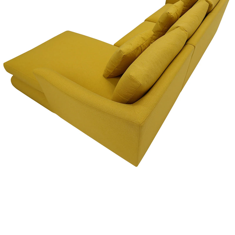 A-L-Shape Yellow Chaise Sectional Sofa Set - URBAN FURNITURE & GENERAL MERCHANDISE
